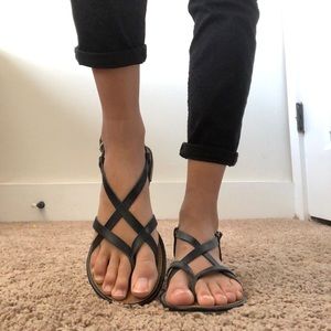 Strappy Black Sandals